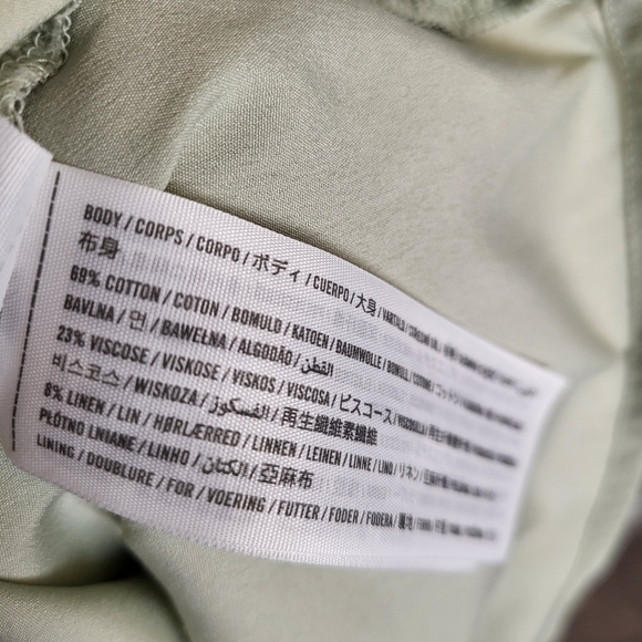 Hollister Shoulder Tie Lined Sundress with Elastic Top Ruffled Bottom Green Size - Picture 7 of 7